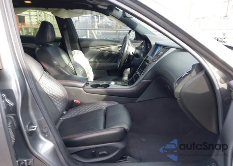 2019 Infiniti Q50 3.0T Red Sport 400 z USA, uszkodzony, nr VIN JN1FV7AP2KM760588